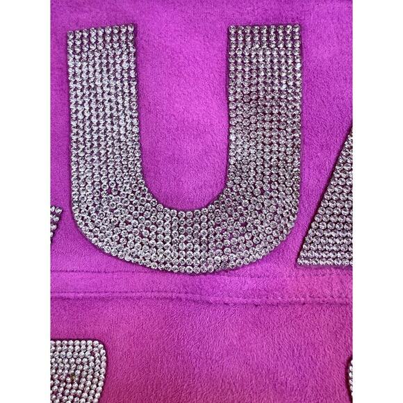 Judith March Pink Faux Suede Squad Rhinestone Fringe Western snaps Omega Shirt - Picture 10 of 11